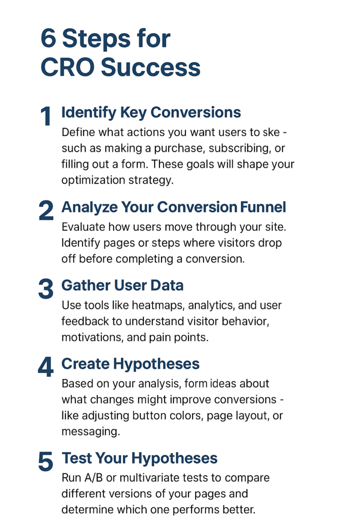 6 steps to CRO Success